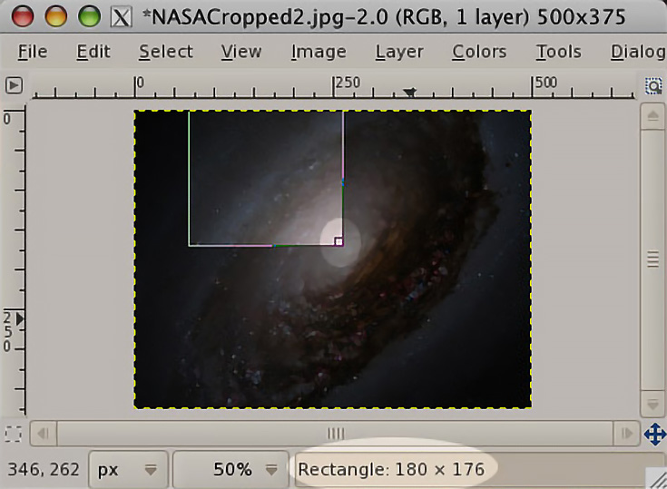 Cropping an Image in GIMP
