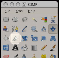 GIMP crop tool