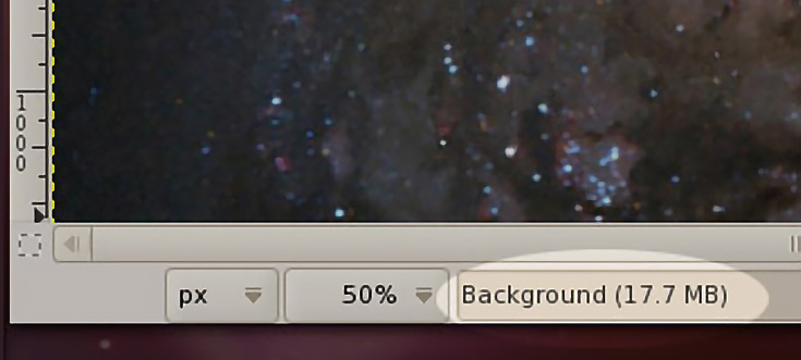Image Size in GIMP