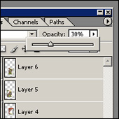 Layer Opacity in Photoshop