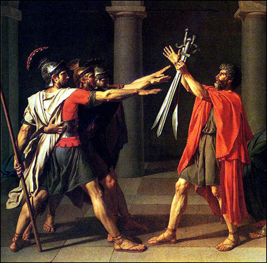 Oath of the Horatii by Jacques-Louis David