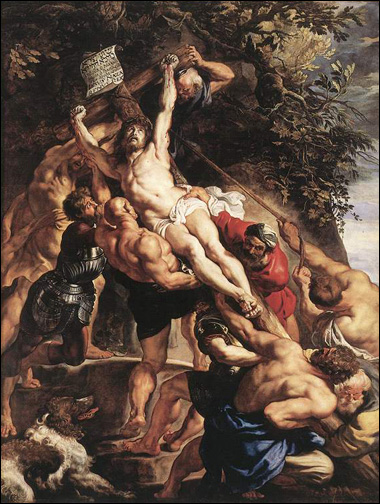 Raising of the Cross by Peter Paul Rubens