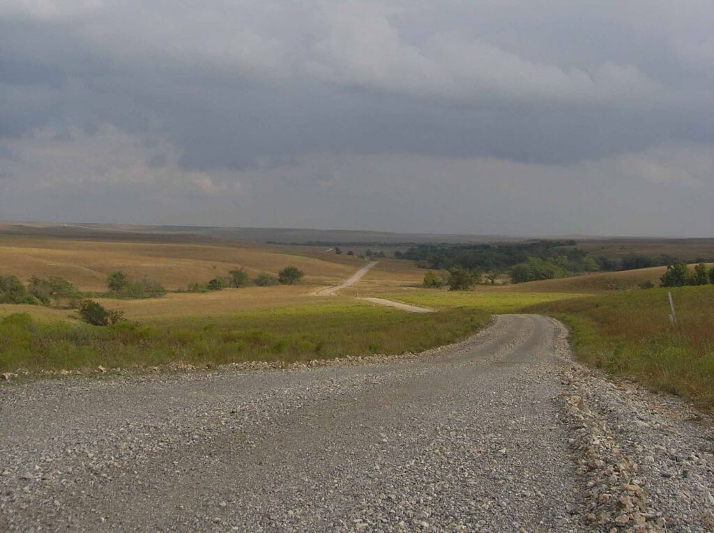 A road leading to the horizon, symbolizing the art business journey