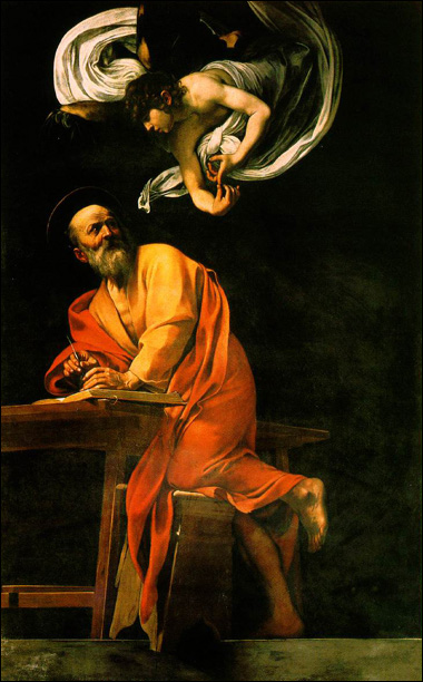 The Inspiration of St. Matthew by Caravaggio